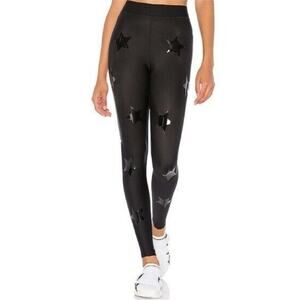 Ultracore Black Knockout Star Print High Waisted Leggings Size Medium
